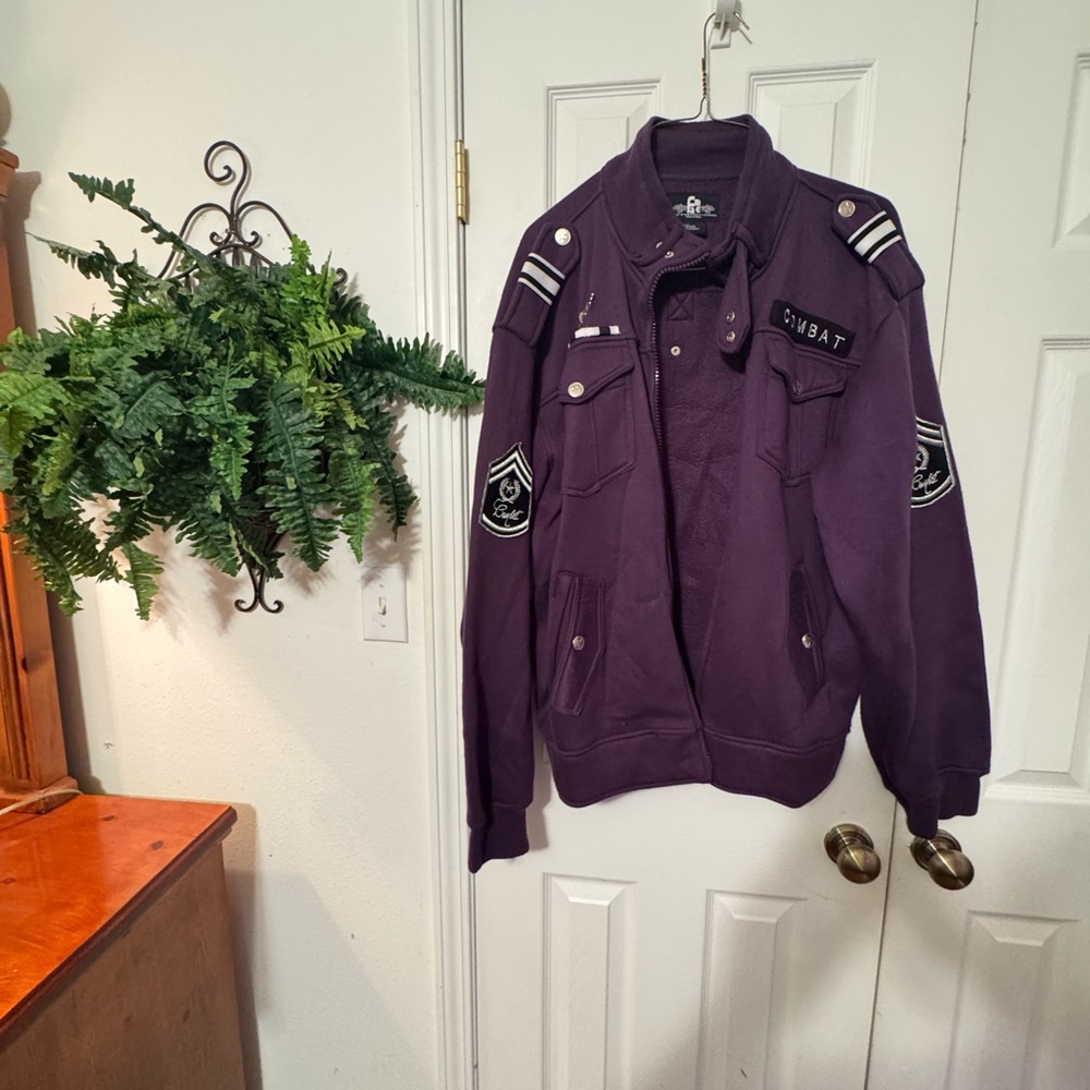Men Combat Jacket with Patches